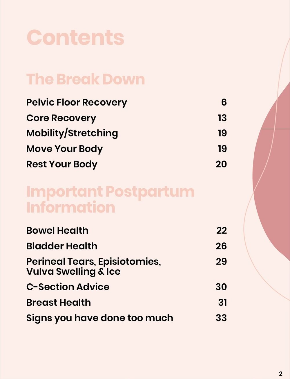 The First 6 Weeks - Rest and Recovery